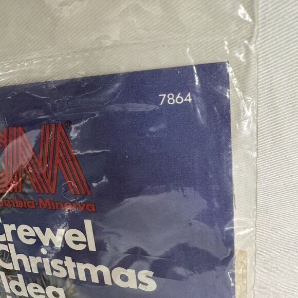 (5) Columbia-Minerva Crewel Christmas Idea Kits Ornaments‎ Vtg 1976 1978 NEW NOS - Picture 8 of 16